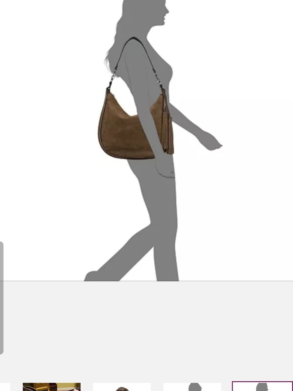 Beautiful Patricia Nash Suede Tassel Hobo Bag in Cognac Brown NWT - Picture 6 of 16